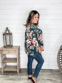 Dear Scarlett "Unknown" 3/4 Sleeve Split Neck
