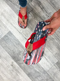 Gypsy Jazz Flip Flops (United Red)