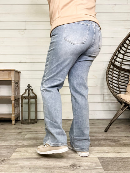 Judy Blue "Stoked" Yoke Front Straight Leg Jeans