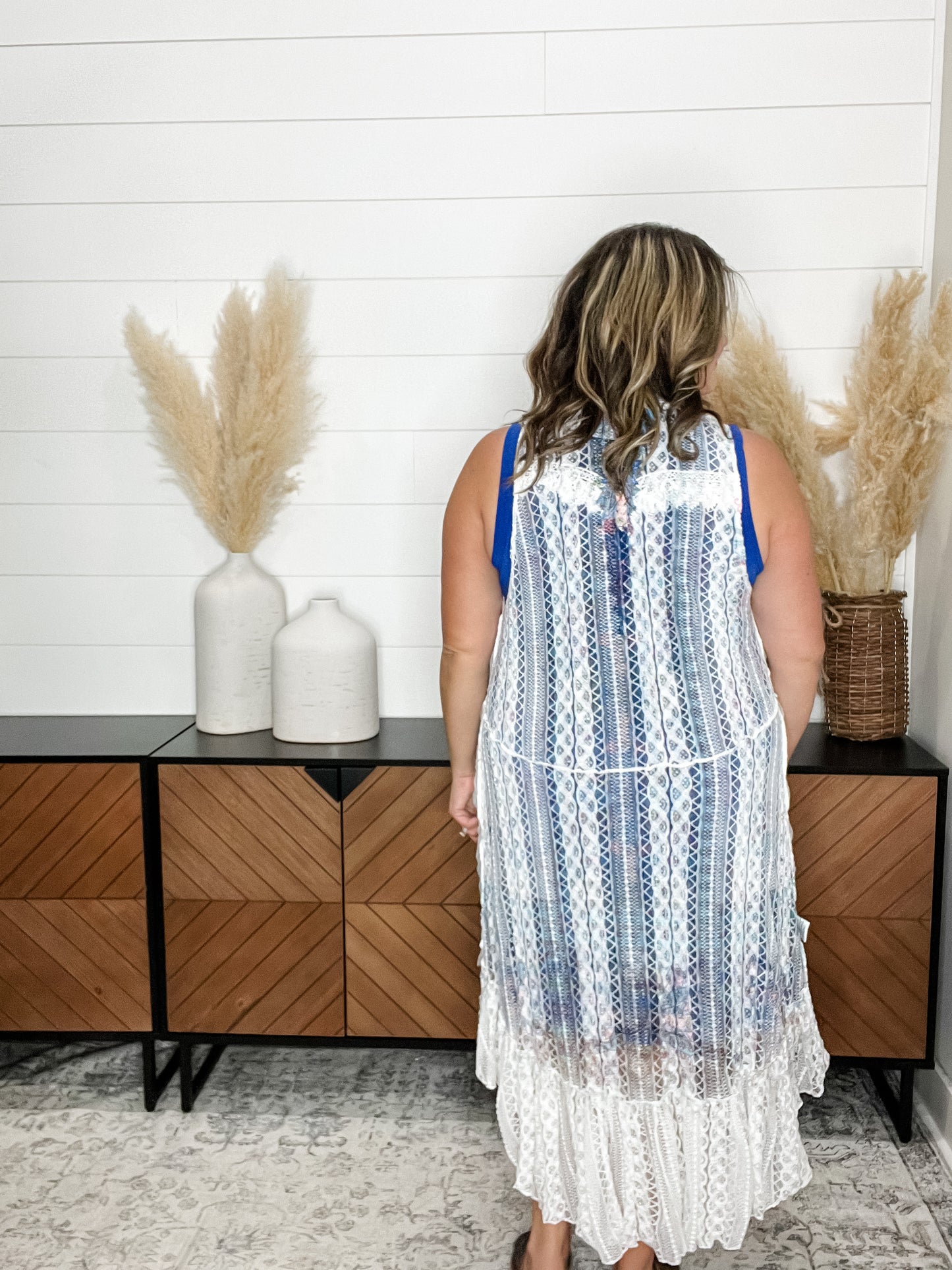 "Destin" Hi-Low Lace Vest