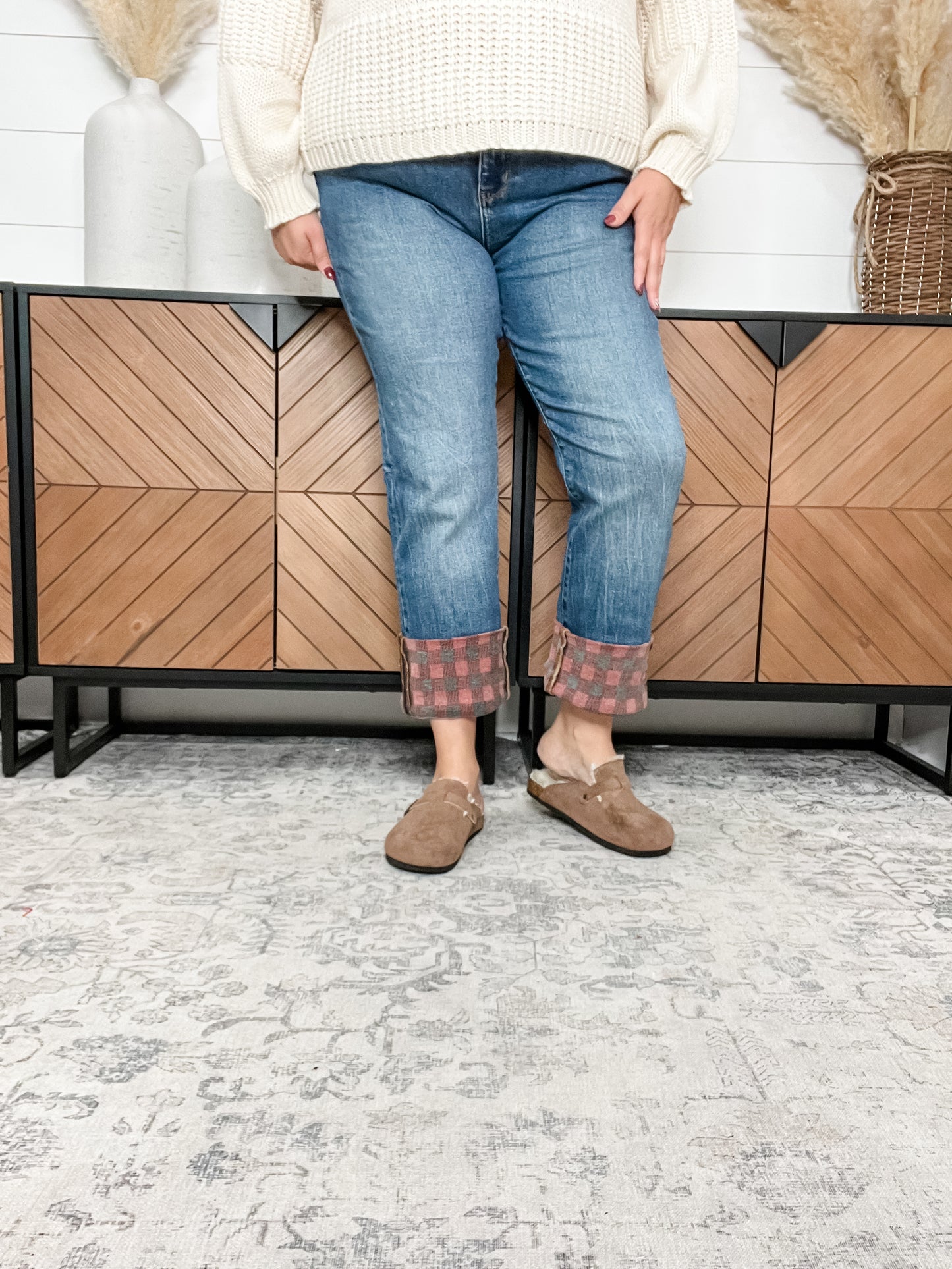 Judy Blue "Find The Buffalo" Cuff Straight Leg Jeans