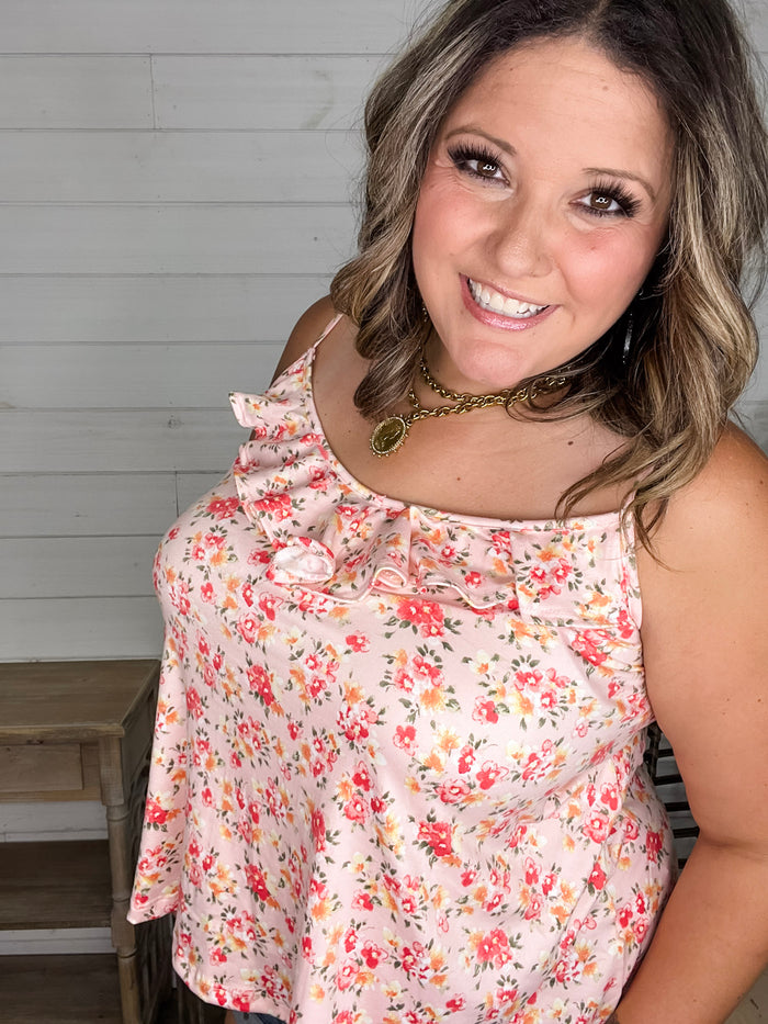 "Anita" Floral Adjustable Strap Cami