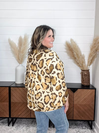 "Switch Up" Animal Print V Neck Tulip Sleeve