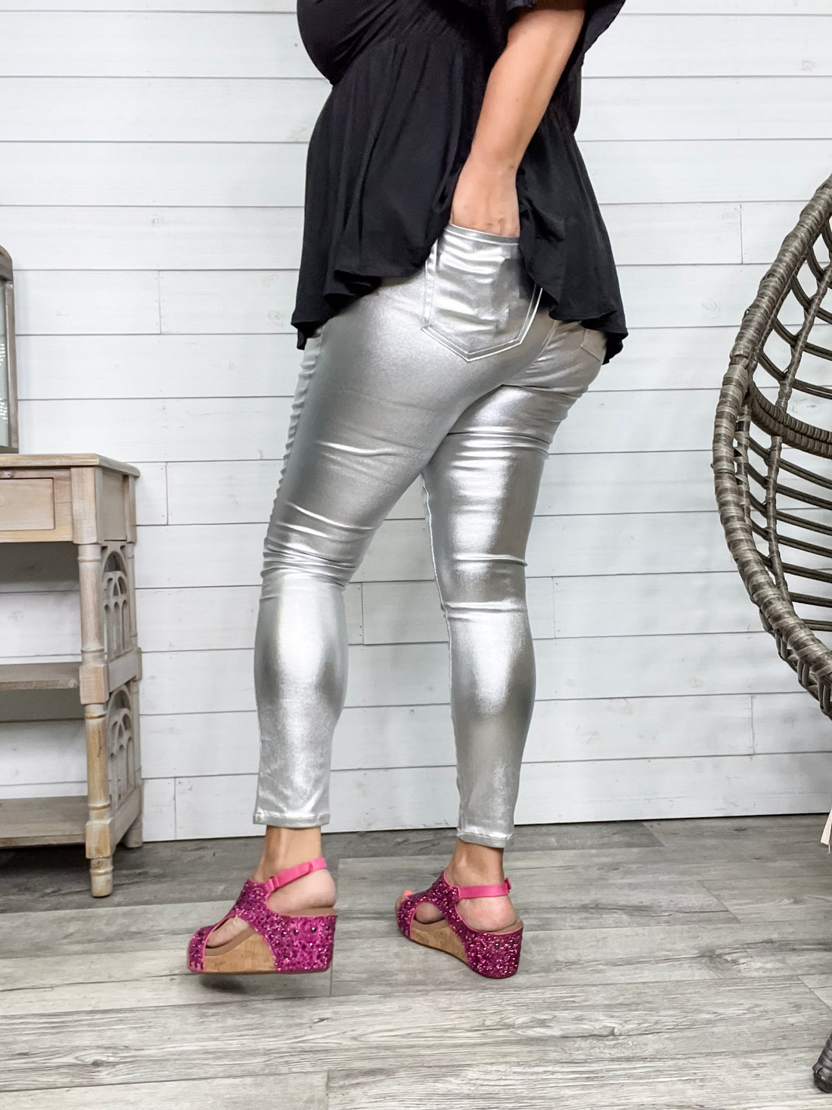 YMI hyperstretch Metallic Skinny (Silver)
