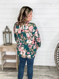 Dear Scarlett "Unknown" 3/4 Sleeve Split Neck