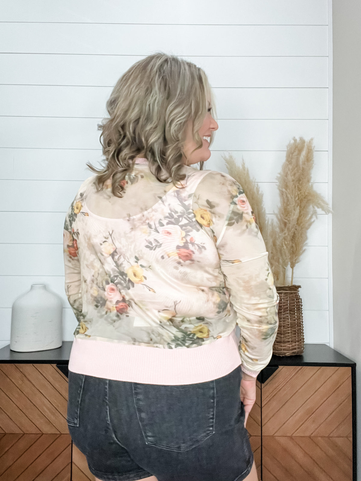"The Way Home" Mesh Floral Cardigan