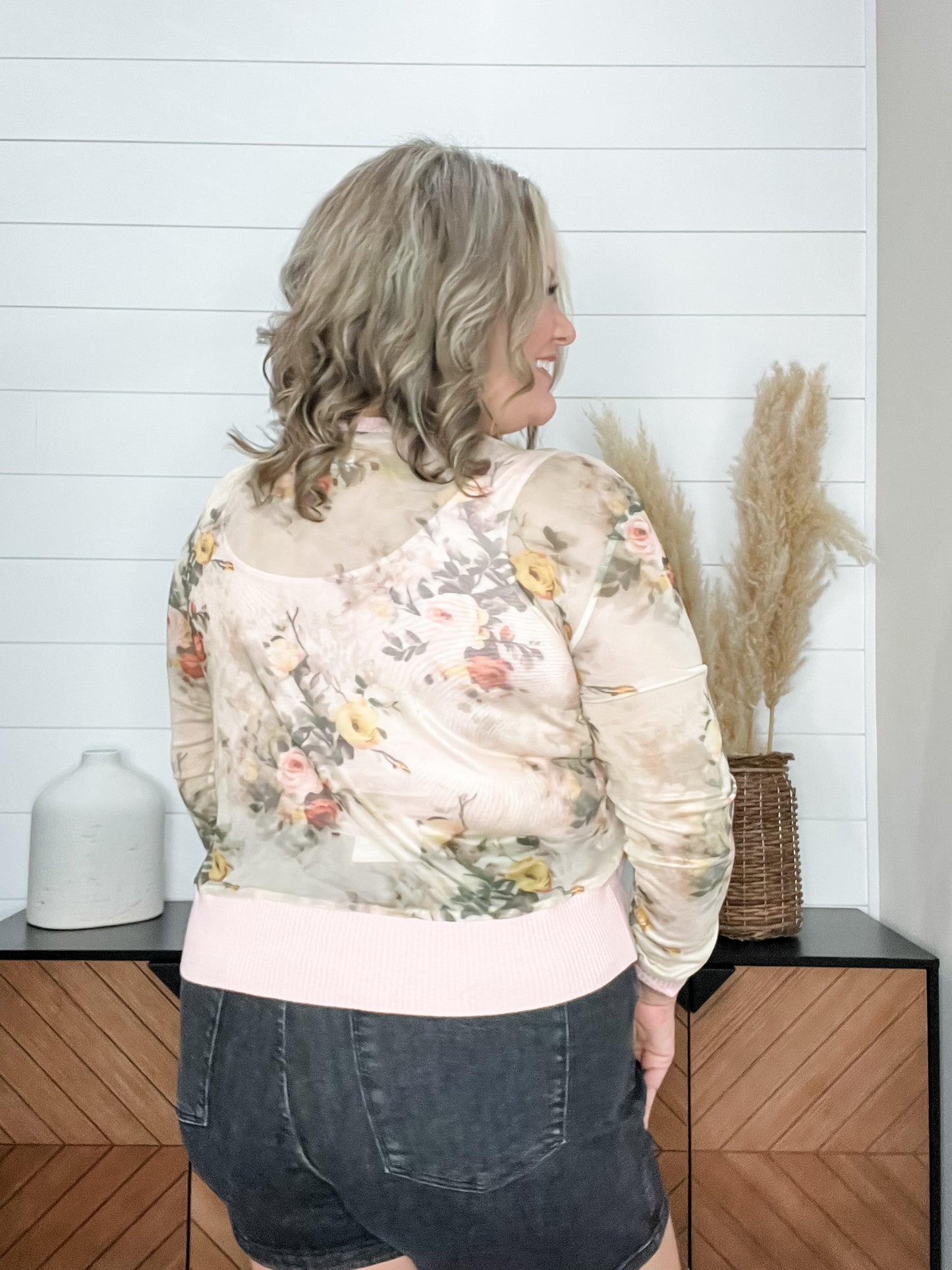 "The Way Home" Mesh Floral Cardigan