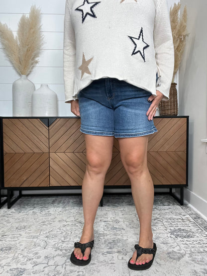 Judy Blue "She's Here" Shorts