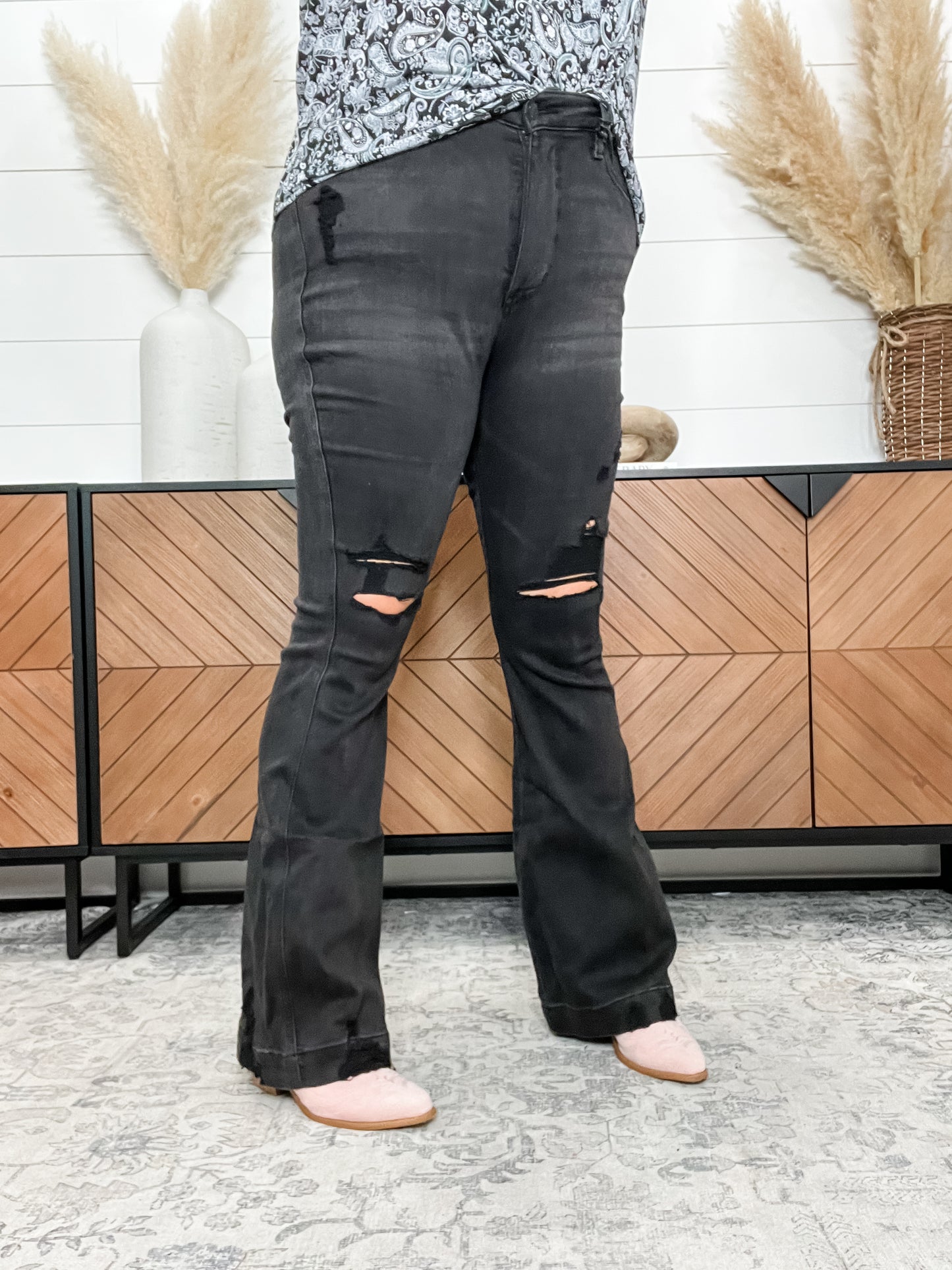 Judy Blue "We Ride At Dawn" Black Flares