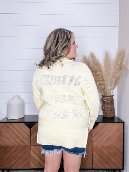 "Like Butter" Long Sleeve Hi Low Sweater