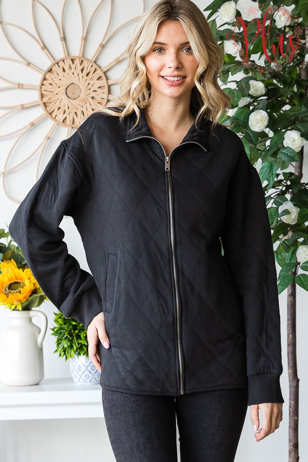 Mystery Quilted Zip Up Jacket ***FINAL SALE***