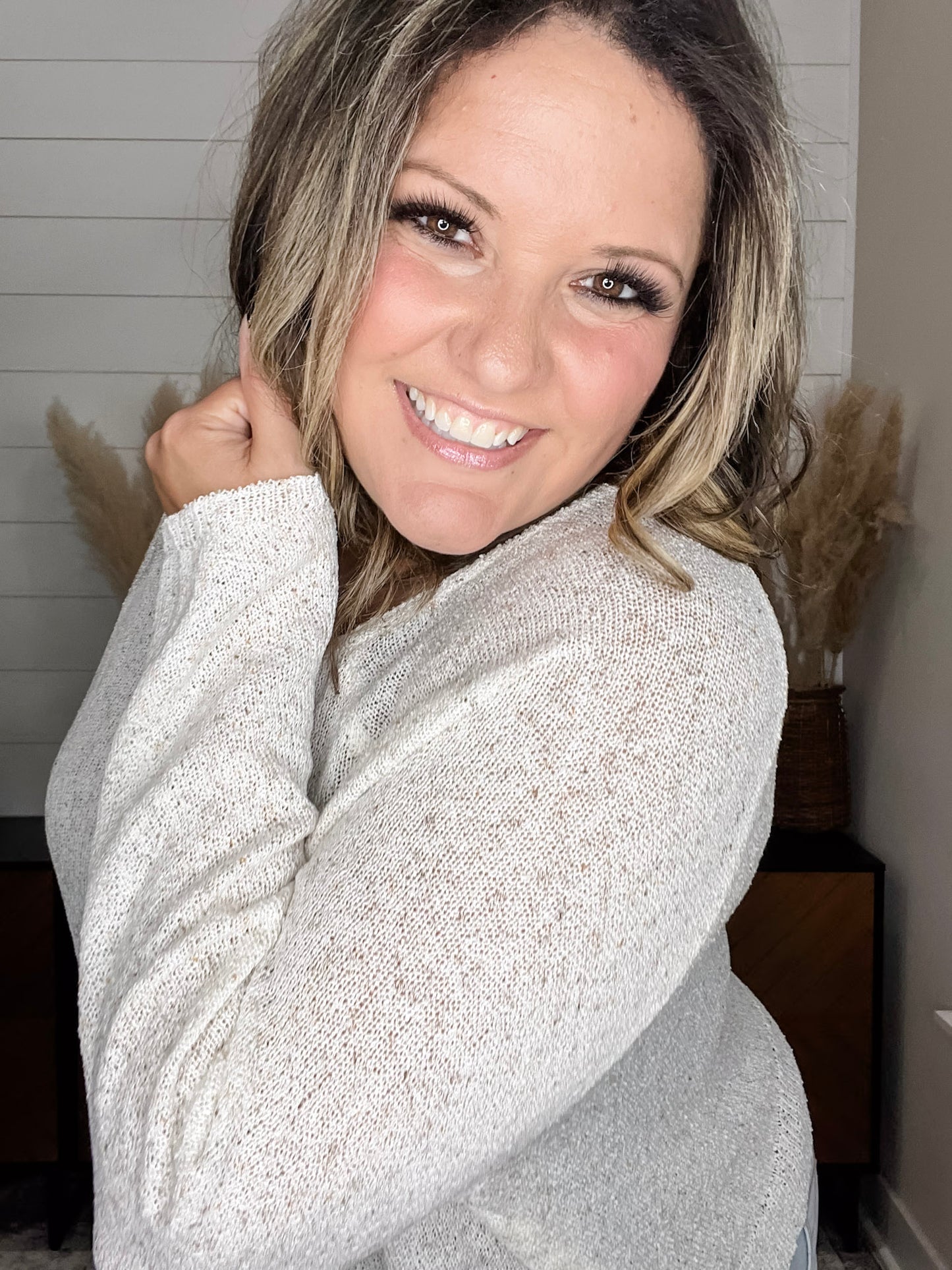 "Bounty" Long Sleeve Cropped Sweater