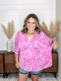 Dear Scarlett "Wilder" V Neck 3/4 Bell Sleeve