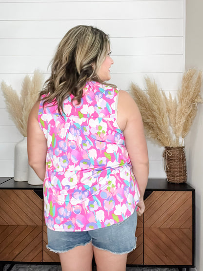 "Bethel" Sleeveless Split Neck