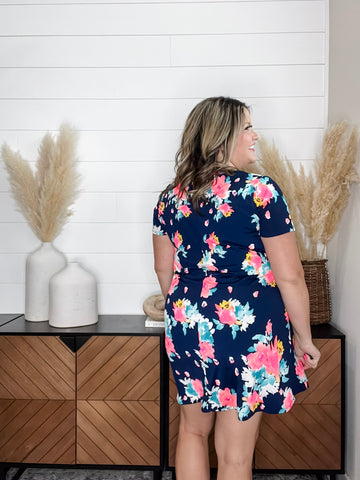 "Tollbridge" Short Sleeve Midi Dress