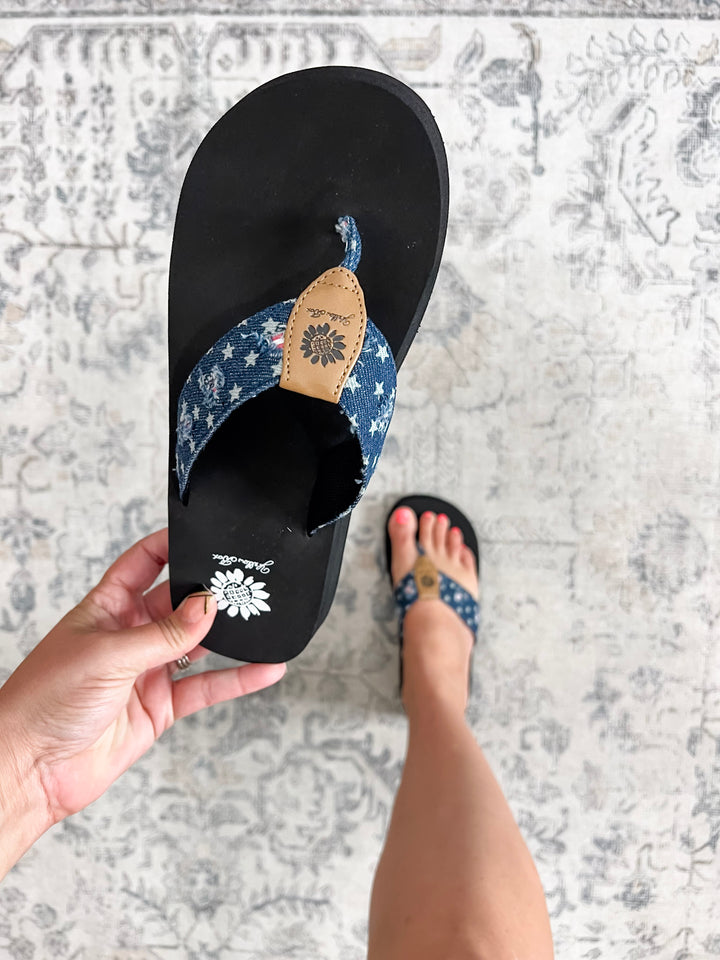 "Firework" Flip Flop By Yellowbox (Navy)