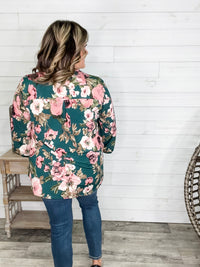 Dear Scarlett "Unknown" 3/4 Sleeve Split Neck
