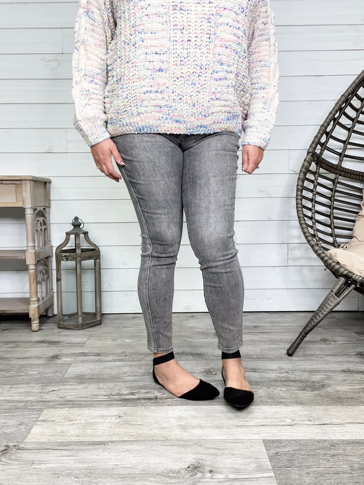 Judy Blue "Grey is The New Black" Tummy Control Skinny Jeans