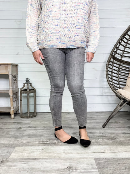 Judy Blue "Grey is The New Black" Tummy Control Skinny Jeans