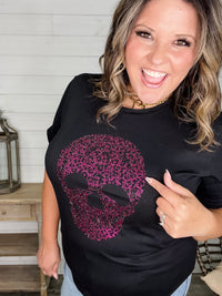 Rhinestone Sparkle Skull Tee