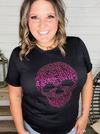 Rhinestone Sparkle Skull Tee