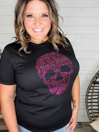 Rhinestone Sparkle Skull Tee