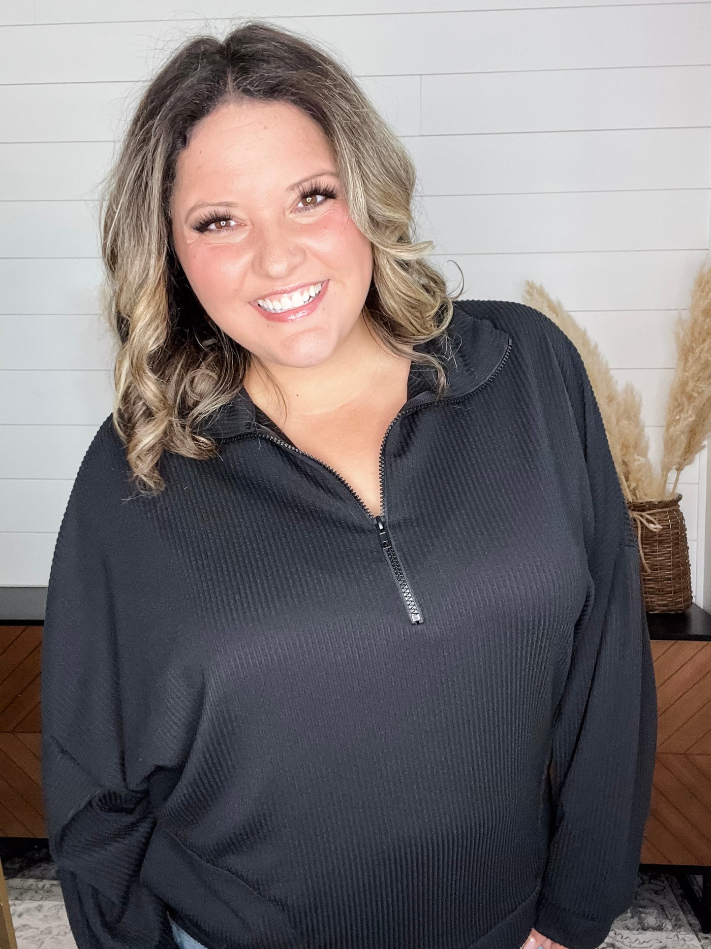 "Over The Top" Corded 3/4 Zip Pullover  (Multiple Colors)