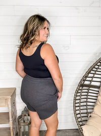 French Terry Drawstring Waist Shorts (Multiple Colors)