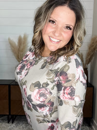 Dear Scarlett "Sullivan" Floral Long Sleeve Weekender
