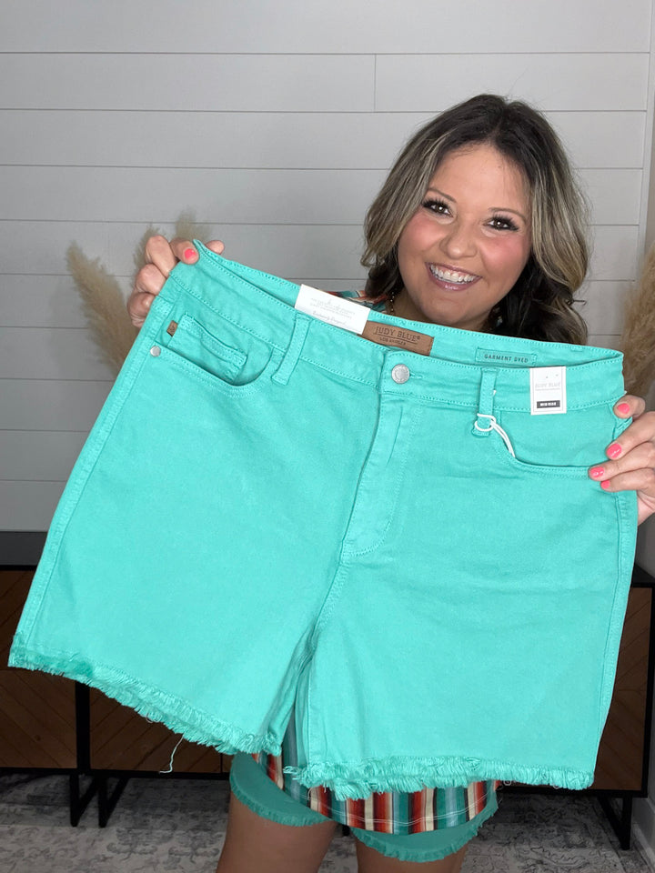 Judy Blue "Aqua Man" Shorts