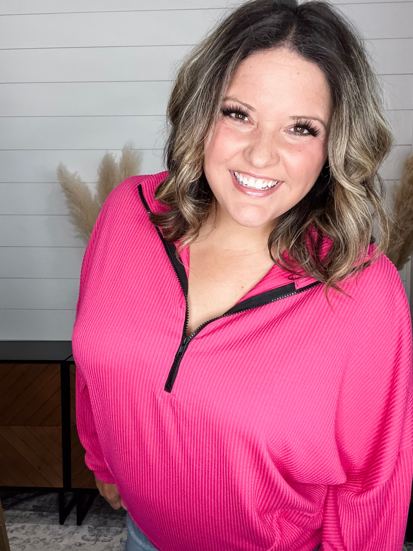 "Over The Top" Corded 3/4 Zip Pullover  (Multiple Colors)