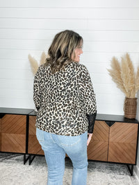 "Winfrey" Animal Print Long Sleeve with Lace Detail