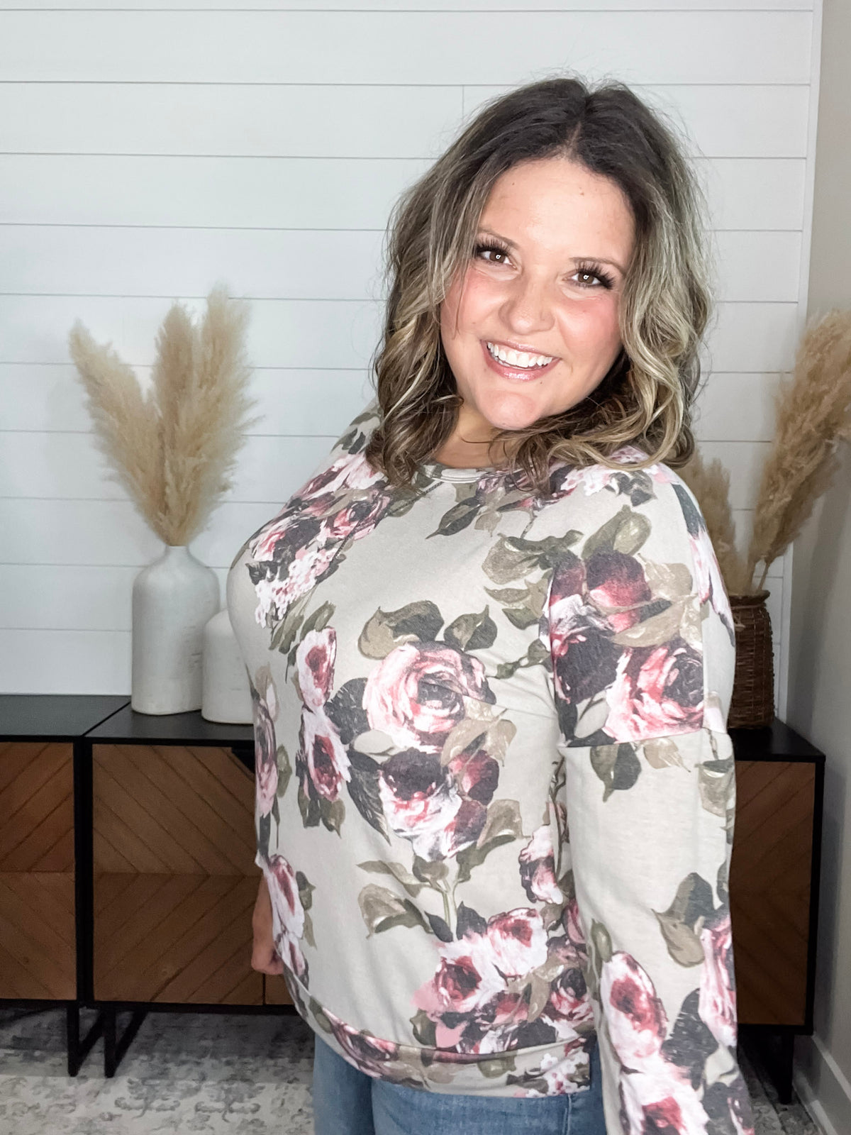 Dear Scarlett "Sullivan" Floral Long Sleeve Weekender