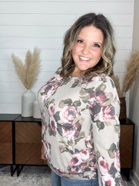 Dear Scarlett "Sullivan" Floral Long Sleeve Weekender