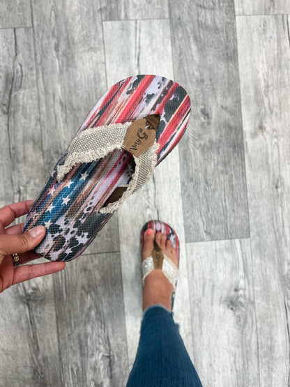 Gypsy Jazz Flip Flops (United Bling Natural)