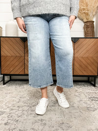 Judy Blue Stevie Front Seam Detail Wide Leg Crop
