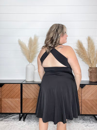 "Darby" Criss Cross Back Dress with Built in Bra