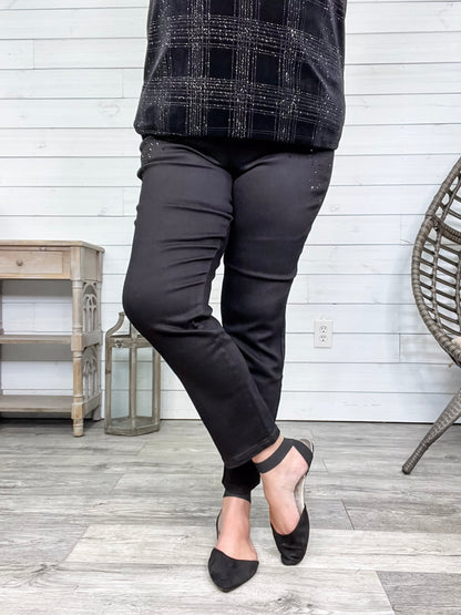 Judy Blue Black Rhinestone Slim Fit Jeans