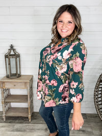 Dear Scarlett "Unknown" 3/4 Sleeve Split Neck