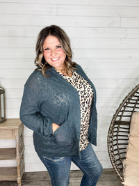 "Step Aside" Balloon Sleeve Cardigan