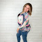 3/4 Sleeve Dolman Style Aztec Cardigan-Lola Monroe Boutique