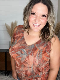 "Stray" Sparkle V Neck Tank Tops