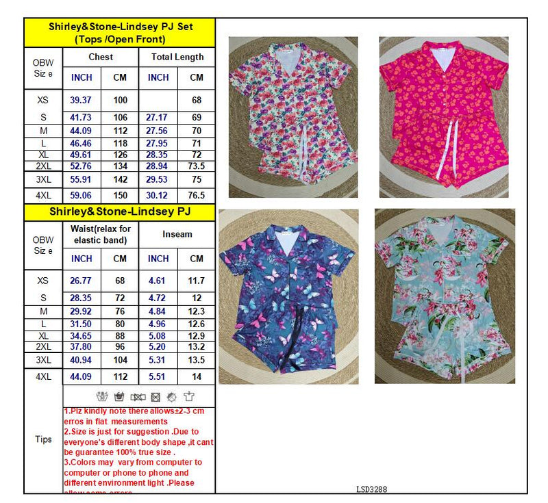 Pre-Sale Short Sleeve and Shorts Pajama Sets (Multiple Options)