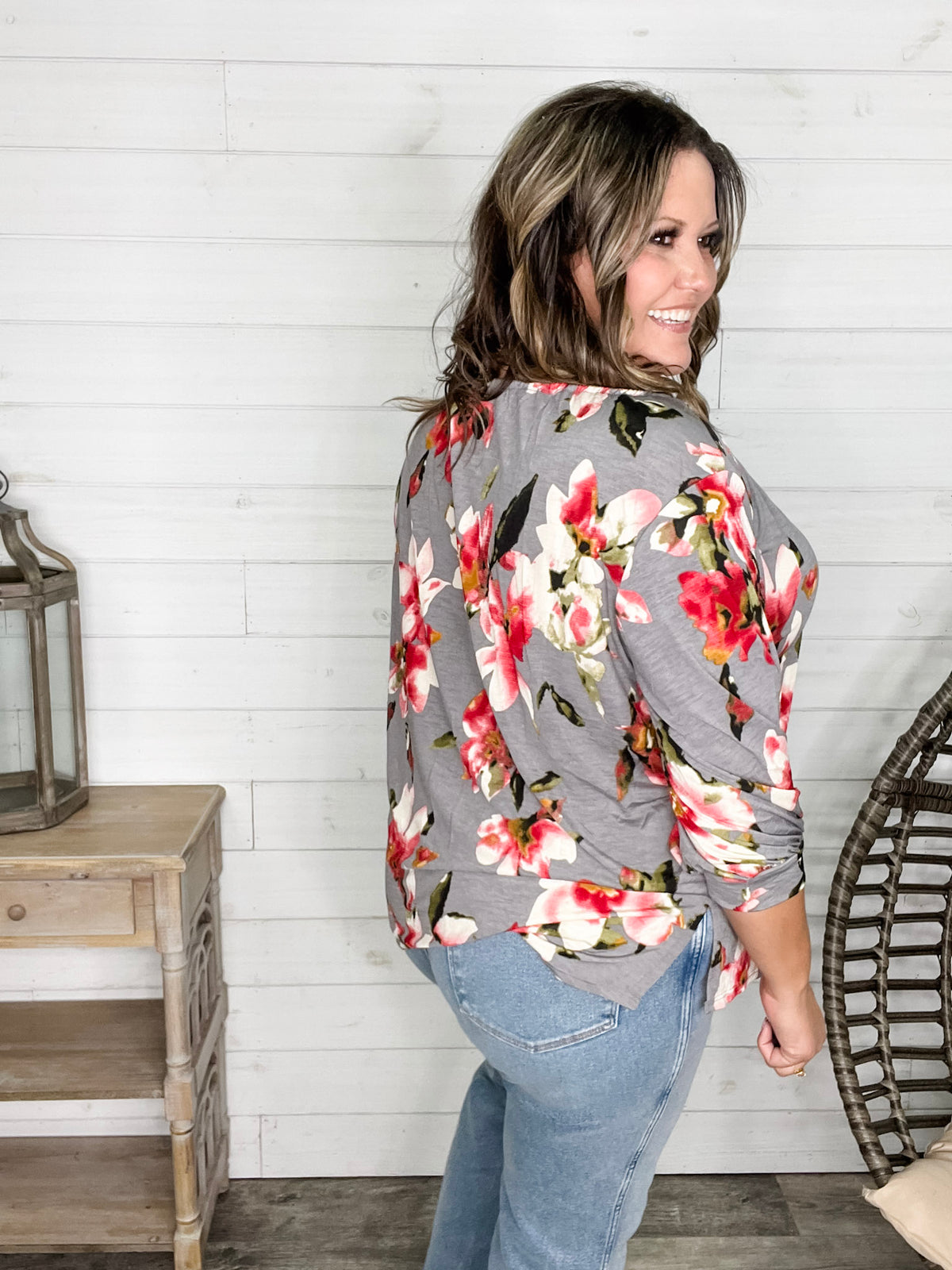"Right Track" Floral Boho Style Top