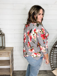"Right Track" Floral Boho Style Top