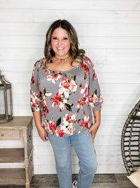 "Right Track" Floral Boho Style Top