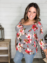"Right Track" Floral Boho Style Top