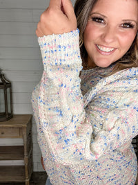 "Dippin Dots" Round Neck Sweater