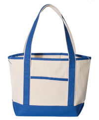 Initial canvas tote