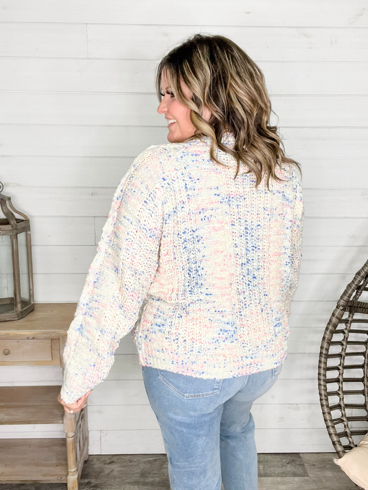 "Dippin Dots" Round Neck Sweater